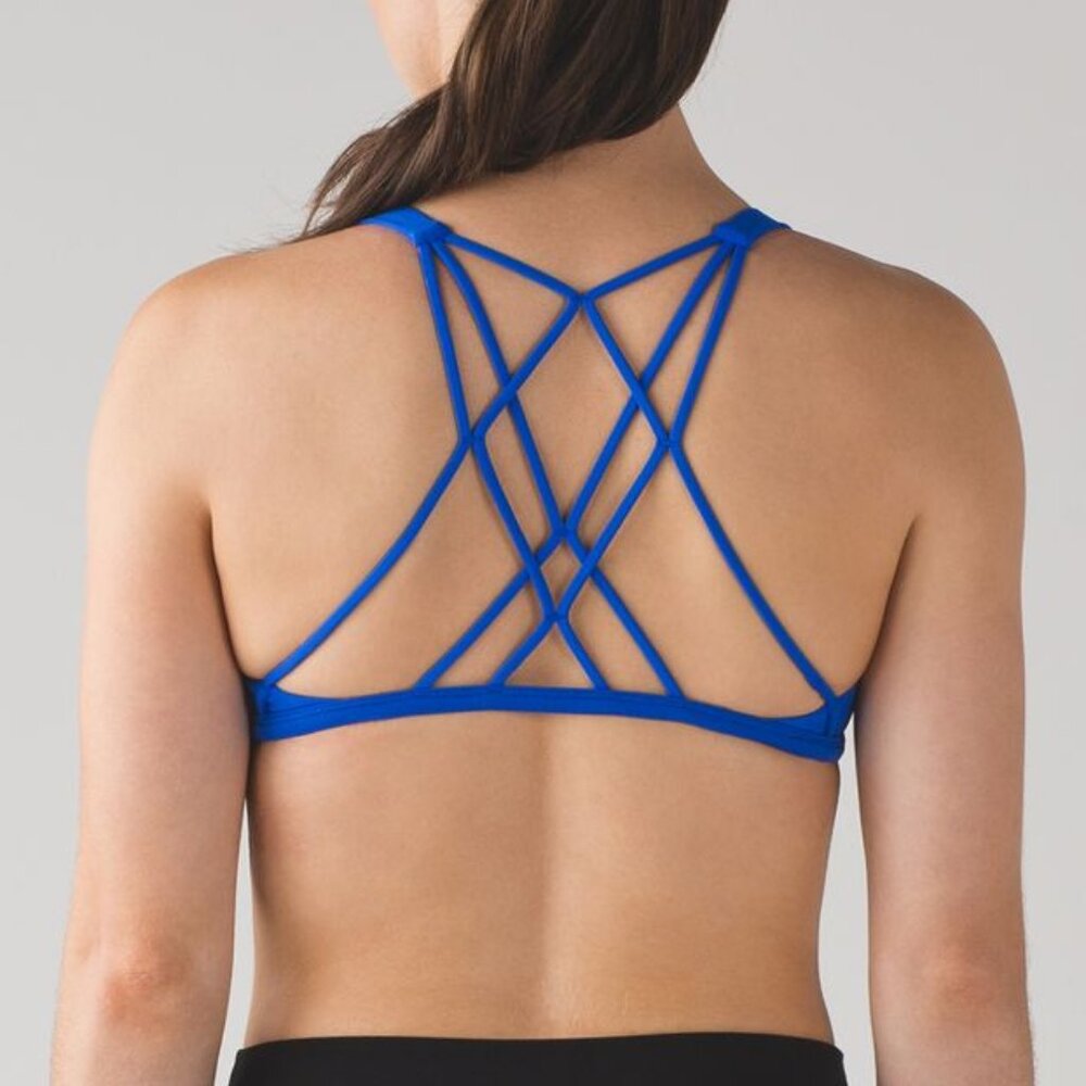 Lululemon Free to Be Zen Bra Cerulean Blue Size 8